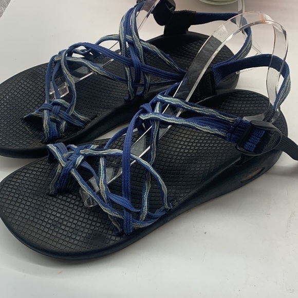 Chaco Blue White Sport Sandals Sz 10. SPT0670 - Picture 4 of 8